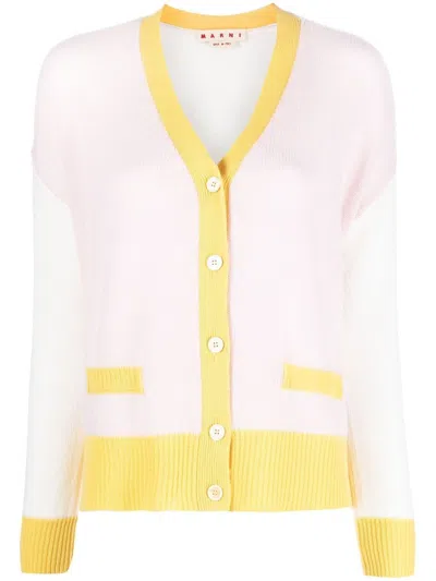 Marni Color Block Cardigan In Mxc17