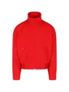 Marni Zip-up Jacket In Virgin Wool In Red