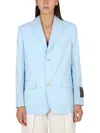Marni Single-breasted Wool Blazer In Blue