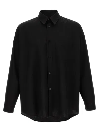 Marni Cool Wool Shirt In Black