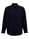 Marni Cool Wool Shirt With Contrast Stitching Shirt And Blouse Black
