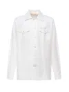 Marni Cool Wool Shirt With Embroidery In White