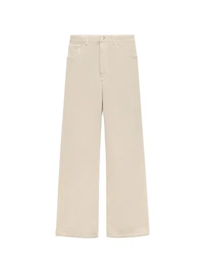 Marni Corduroy Flared Trousers In Neutral