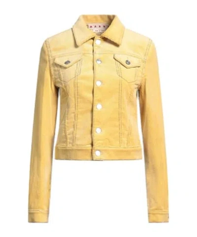 Marni Corduroy Jacket In Yellow