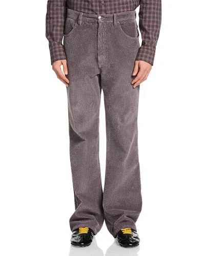Marni Grey Corduroy Flared Trousers In Gray