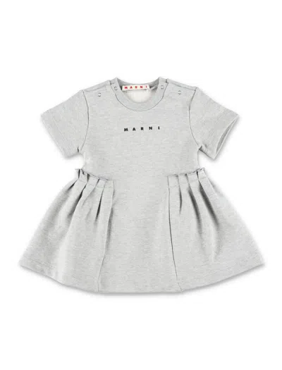 Marni Cotton Babys Sweatdress In Gray