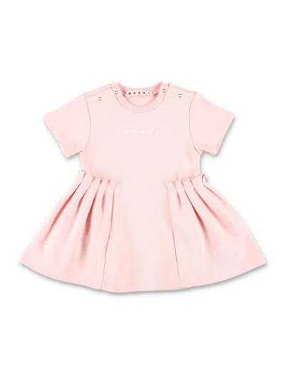Marni Cotton Babys Sweatdress In Pink