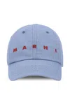 Marni Logoed Baseball Hat In Blue
