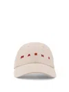 Marni Logo Print Baseball Cap In White
