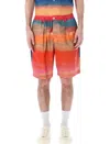Marni Cotton Bermuda Shorts In Multicolor