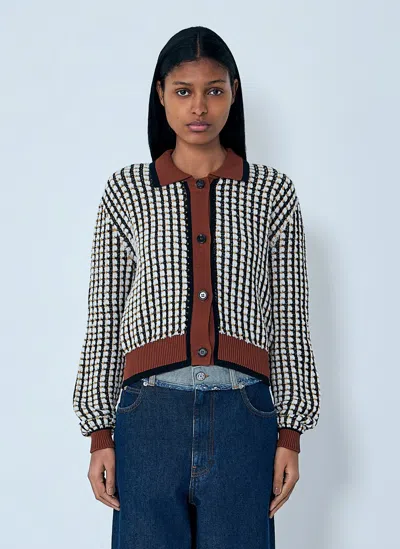 Marni Cotton-blend Cardigan In Multi