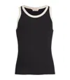 Marni Ribbed Jersey Tank Top In Black
