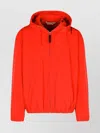 Marni Hooded Jacket With Elasticated Hem And Side Pockets In Orange