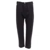 Marni Cotton Blend Jacquard Zip Tape Pants In Black