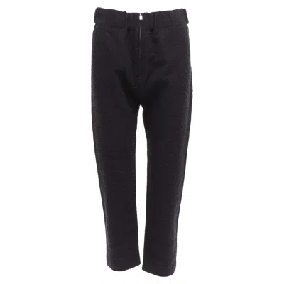 Marni Cotton Blend Jacquard Zip Tape Pants In Black