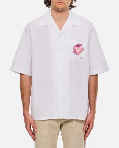 Marni Cotton Bowling Shirt In White