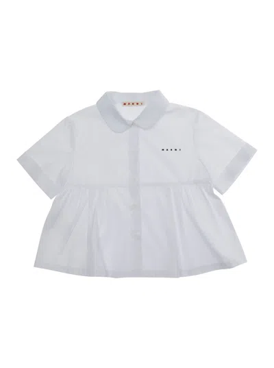 Marni Cotton Button-down Blouse In White