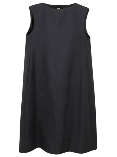 Marni Cotton Cady Midi Dress In Black
