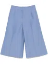 Marni Cotton Cady Trousers In Blue