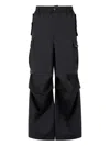 Marni Men's Wide Leg Cargo Trousers With Elastic Waistband In Blue