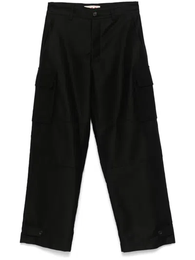 Marni Cotton Cargo Pants In Black
