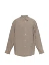 Marni Beige Micro-check Shirt In Neutral