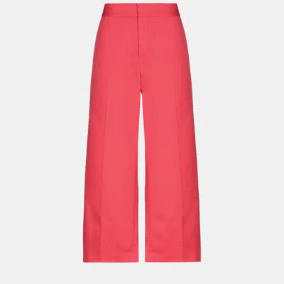 Pre-owned Marni Cotton Cropped Trousers 42 In Pink