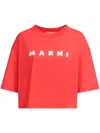 Marni Crew Neck Cotton T-shirt In Red