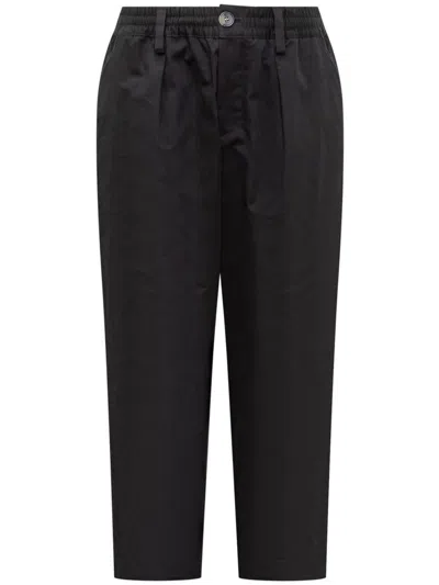 Marni Cotton Cropped Trousers In Black