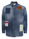 Marni Blue Stone Cotton Denim Shirt In Blue