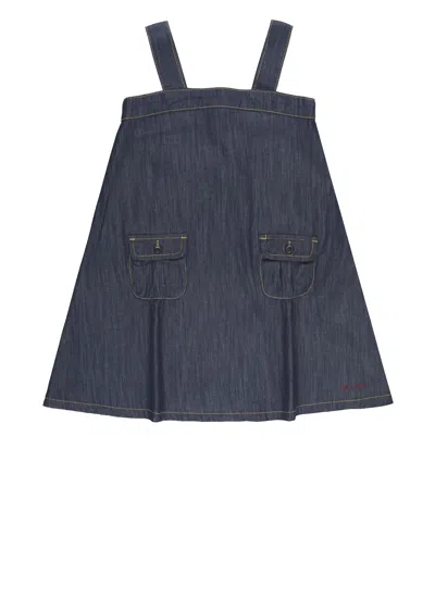 Marni Kids' Cotton Dress In Blue