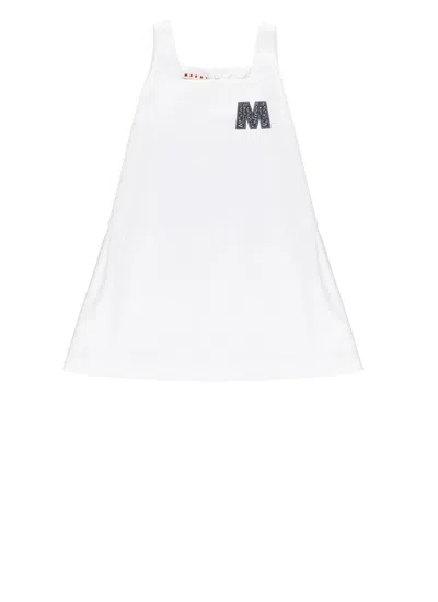 Marni Kids' Cotton Dress In White