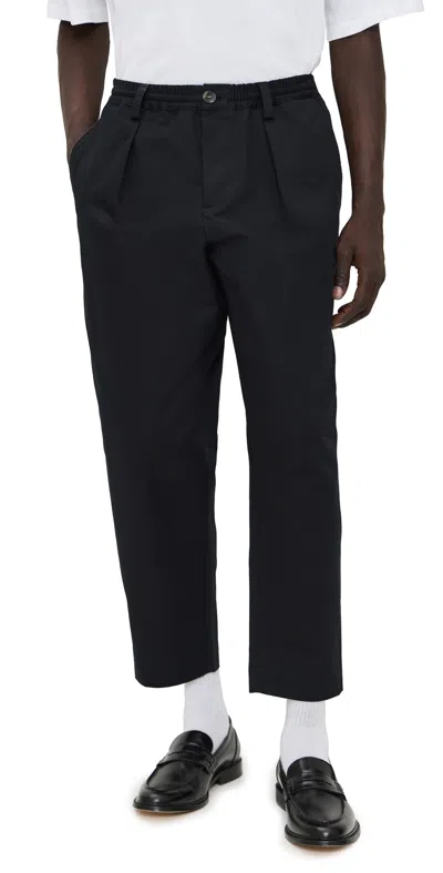 MARNI COTTON GABARDINE TROUSERS BLACK