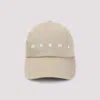 Marni Classic Six-panel Cap With Embroidered Detailing In Neutral