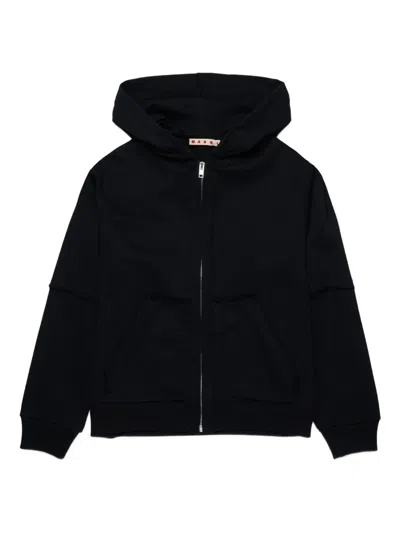 Marni Kids' Cotton Hoodie In Black