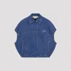 Marni Blue Stonewashed Jacket In Ocean