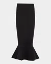 Marni Peach Jersey Skirt With Mermaid Hem