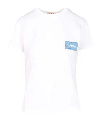 Marni Cotton Jersey T-shirt In White
