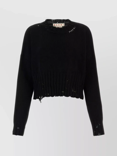 Marni Black Disheveled Sweater