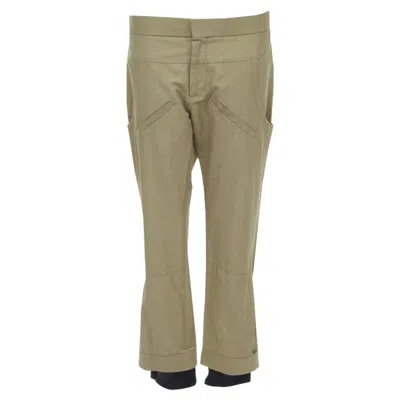 Marni Cotton Layered Hem Stirrup Jodhpur Pants In Brown
