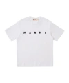 Marni Kids Logo-printed Crewneck T-shirt In White