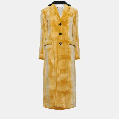 Pre-owned Marni Cotton Long Coat 40 In Yellow