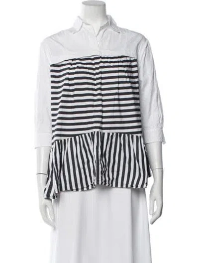 Pre-owned Marni Kids' Cotton Long Sleeve Dress In Black/white
