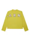 Marni Cotton Long Sleeve T-shirt In Yellow