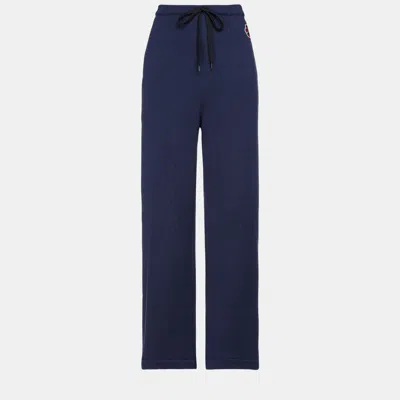 Pre-owned Marni Cotton Pants 40 In Navy Blue