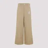Marni Rose Embroidered Cotton Gabardine Pants In Brown