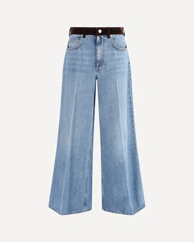 Marni Cotton Pants With Contrasted Waistband In Multi