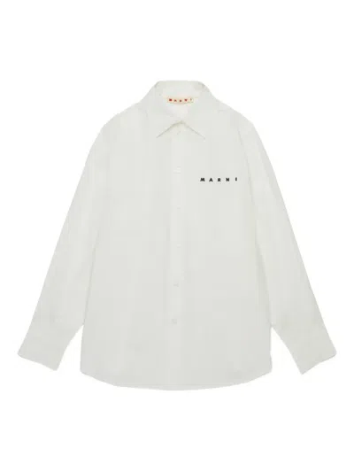 Marni Kids' Cotton Shirt In White