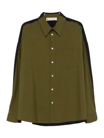 Marni Cotton Shirt In Green