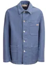 Marni Cotton Twill Shirt Jacket In 00b37 Opal